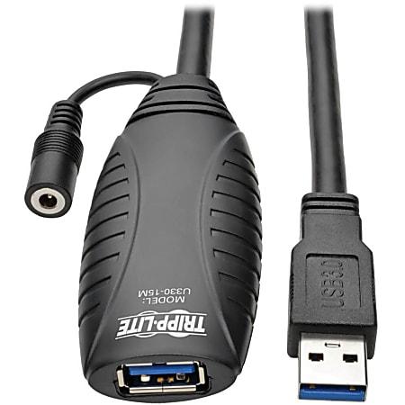 USB 3.0 SuperSpeed Active Extension Repeater Cable (USB-A M/F), 15M (49.21 ft.)