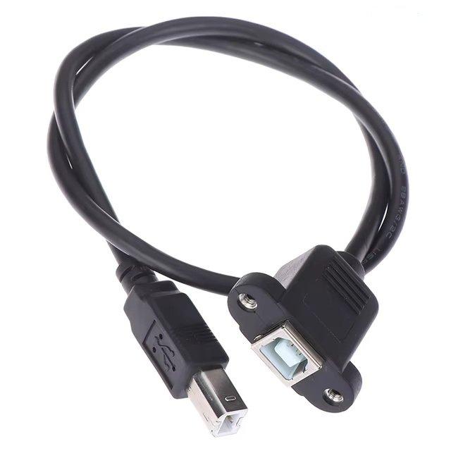 [U025-001-PM] USB 2.0 Panel Mount Extension Cable (B to Panel Mount B M/F), 1 ft. (0.31 m)