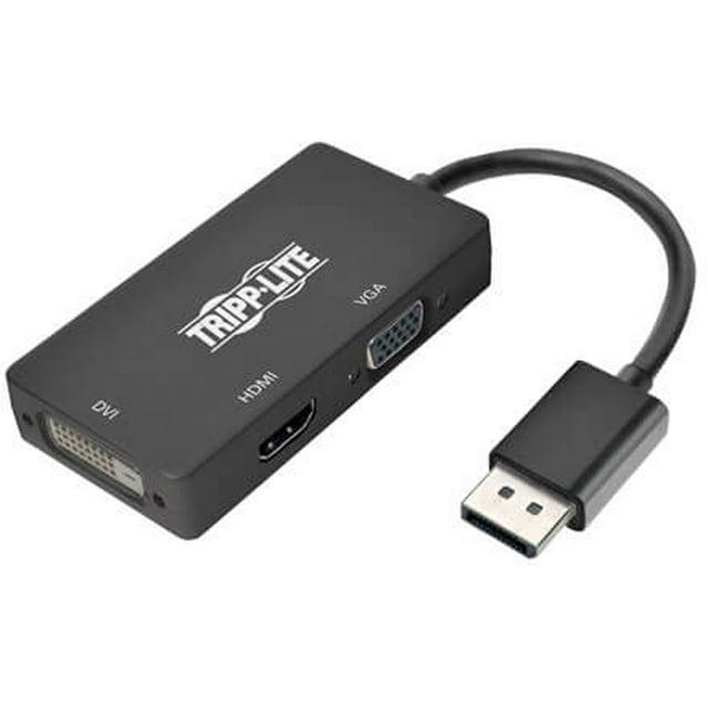 [P136-06N-HV-V2] DisplayPort to VGA/HDMI All-in-One Converter Adapter, DP ver 1.2, 4K 30 Hz HDMI