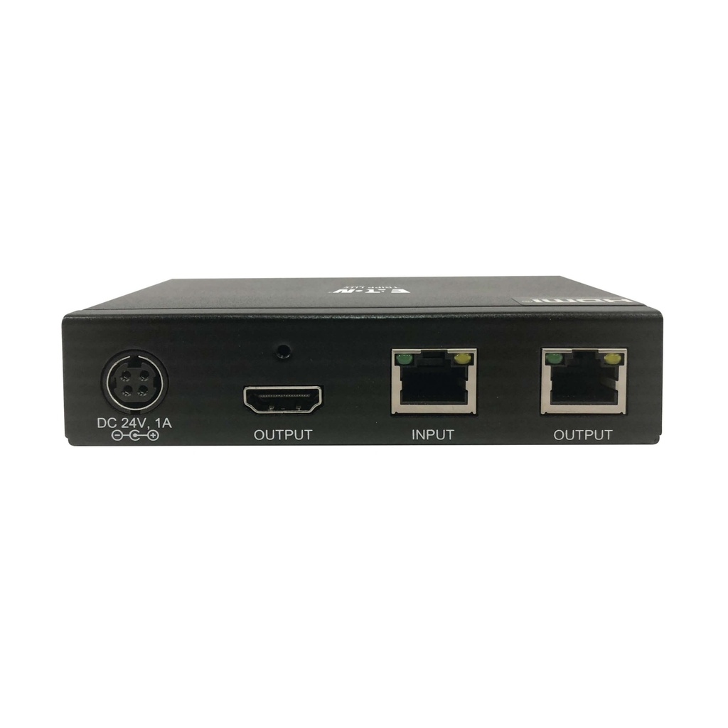 [B127A-110-BH] HDMI over Cat6 Receiver with Repeater, 4K 60Hz, HDR, 4:4:4, IR Transceiver, PoC, HDCP 2.2, 230 ft., TAA