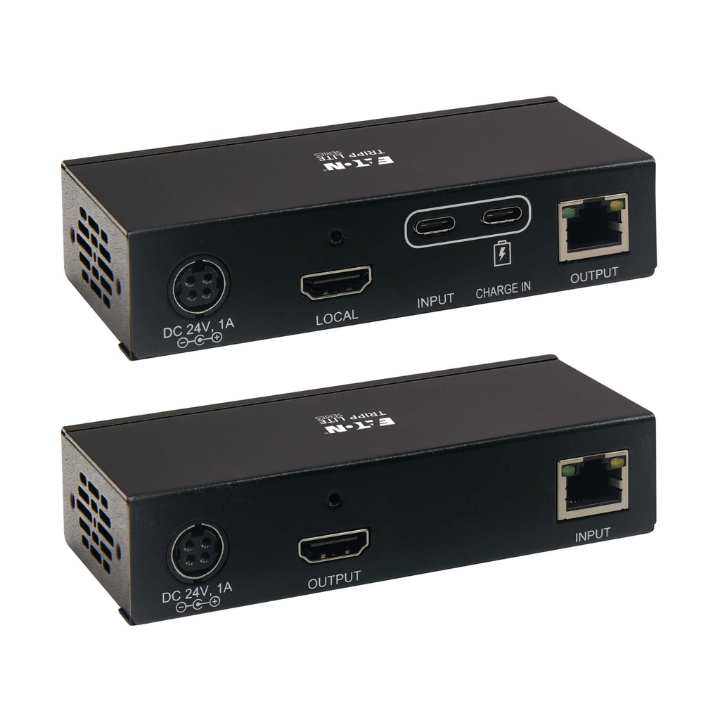 [B127A-1A1-BCBH] USB-C to HDMI over Cat6 Extender Kit, KVM Support, 4K 60Hz, 4:4:4, USB, PoC, HDCP 2.2, up to 230 ft., TAA
