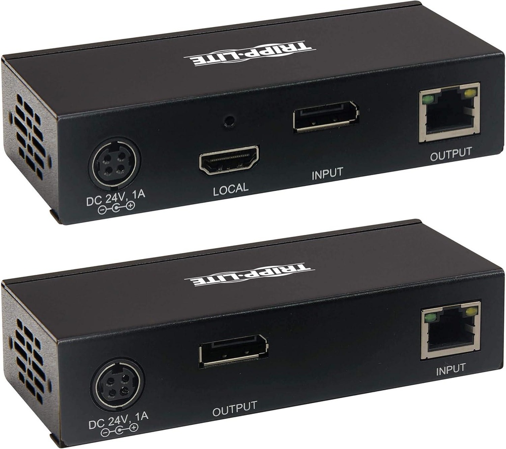 [B127A-1A1-BDBD] DisplayPort over Cat6 Extender Kit, KVM Support, USB, 4K, DP1.2a, PoC, HDCP 2.2, 230 ft. (70 m), TAA