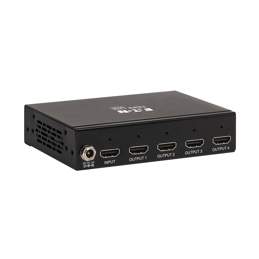 [B118-004-UHD-2] 4-Port HDMI Splitter - 4K @ 60 Hz, HDCP 2.2, HDR, TAA
