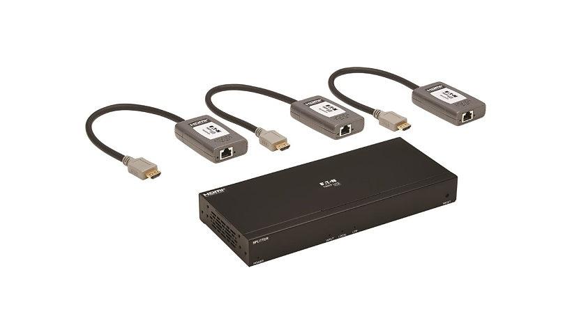 [B320-4X1-MHB-K] 4-Port Presentation Switch Kit, 4K 60 Hz (4:4:4) HDMI, DP, USB-C and VGA to HDMI over Cat6 Extender, 50 ft., TAA