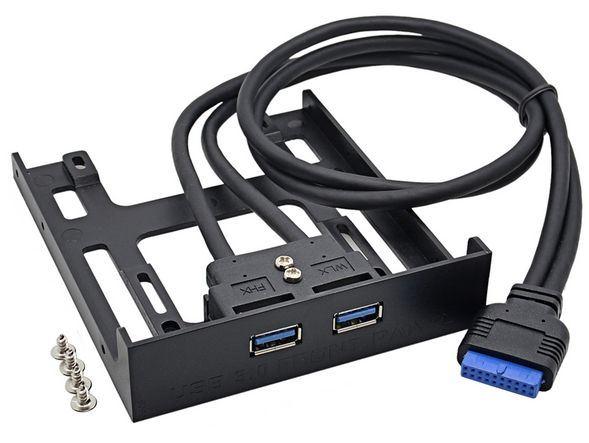 [USB3FB-case] *2 x USB3.0 Front Bezel in 3.5" Bay
