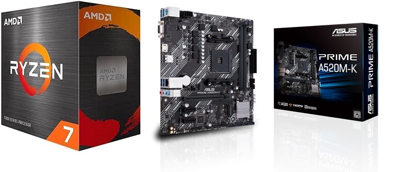 [R7-5700G-BX-A520M-K] Ryzen 7 4.6GHz, RX Vega 8 Integrated Graphics. With A520M-K motherboard