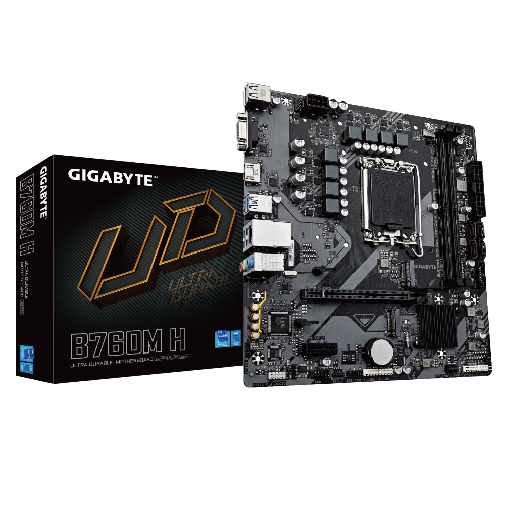 [B760M_H_D5] Intel B760 Chipset 12th / 13th /14th Generation Alder Lake Core i7 and Core i9 Micro ATX M/B