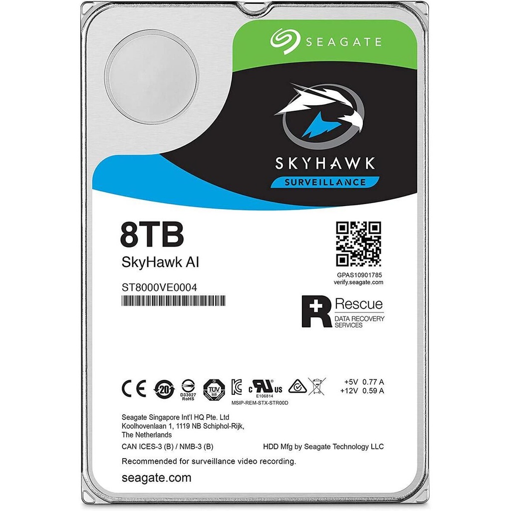 [ST8000VE001.] Seagate Skyhawk SATA III 8TB 7200rpm 256MB Cache HDD
