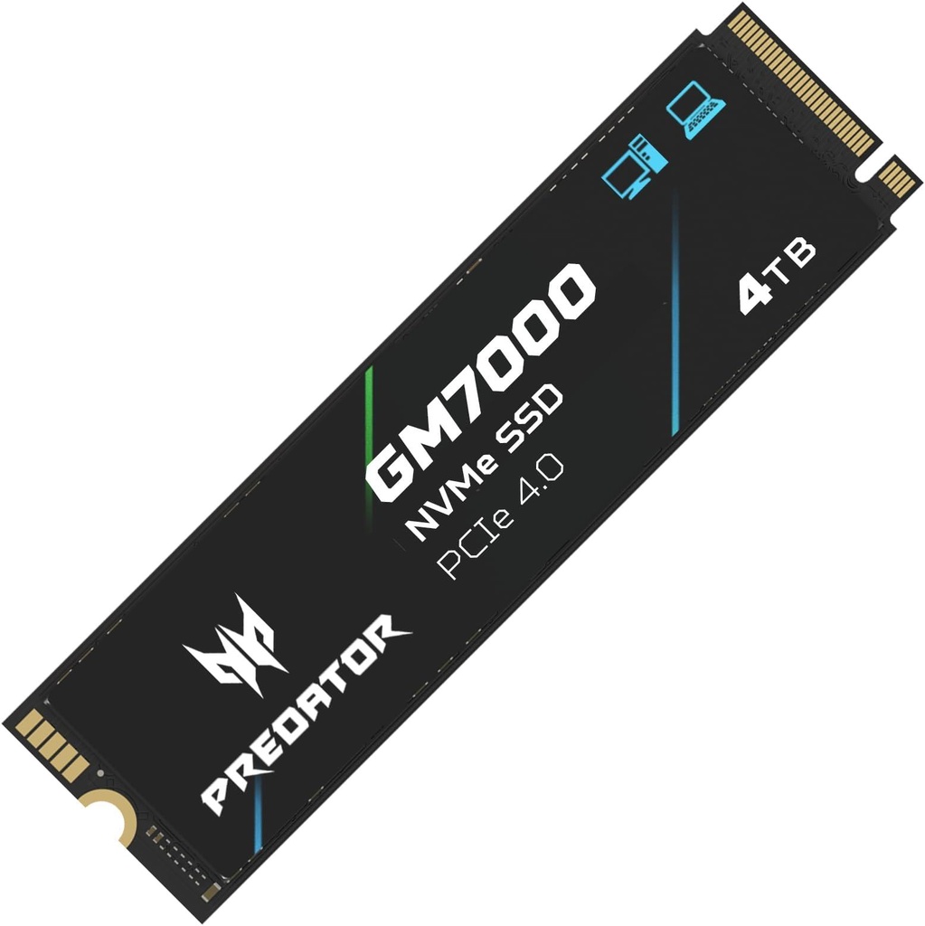 [M.2-4TB-NVMe] 4TB Gen 4 x4 NVMe 8GT/sec M.2 Solid State Drive 3D TLC (2280)