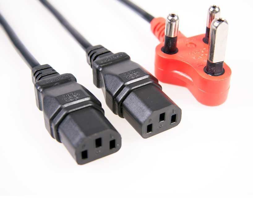 [A003M-2W] 1.8M Dedicated 2 x IEC Power Cable - 2 Way