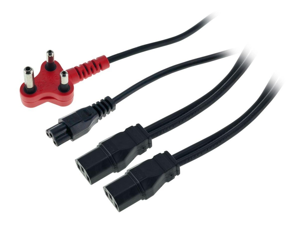 [A003M-2W_IC] 1.8M Dedicated 1 x IEC and 1 x Clover Power Cable - 2 Way 