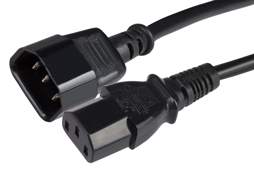 [A037] IEC-C14 Male to C13 Female Extension Power Cord 
