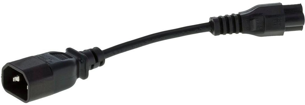[A038] IEC-C14 Male to Clover Extension Power Cord