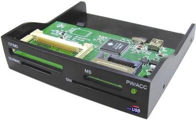 [CR-362-U2] Internal 32 in 1 Memory Card Reader (in 3.5" Bay) - Black