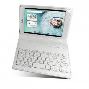 [JT-TKB008] Universal 8" Folio-Type Protective Cover with Bluetooth Keyboard - White   