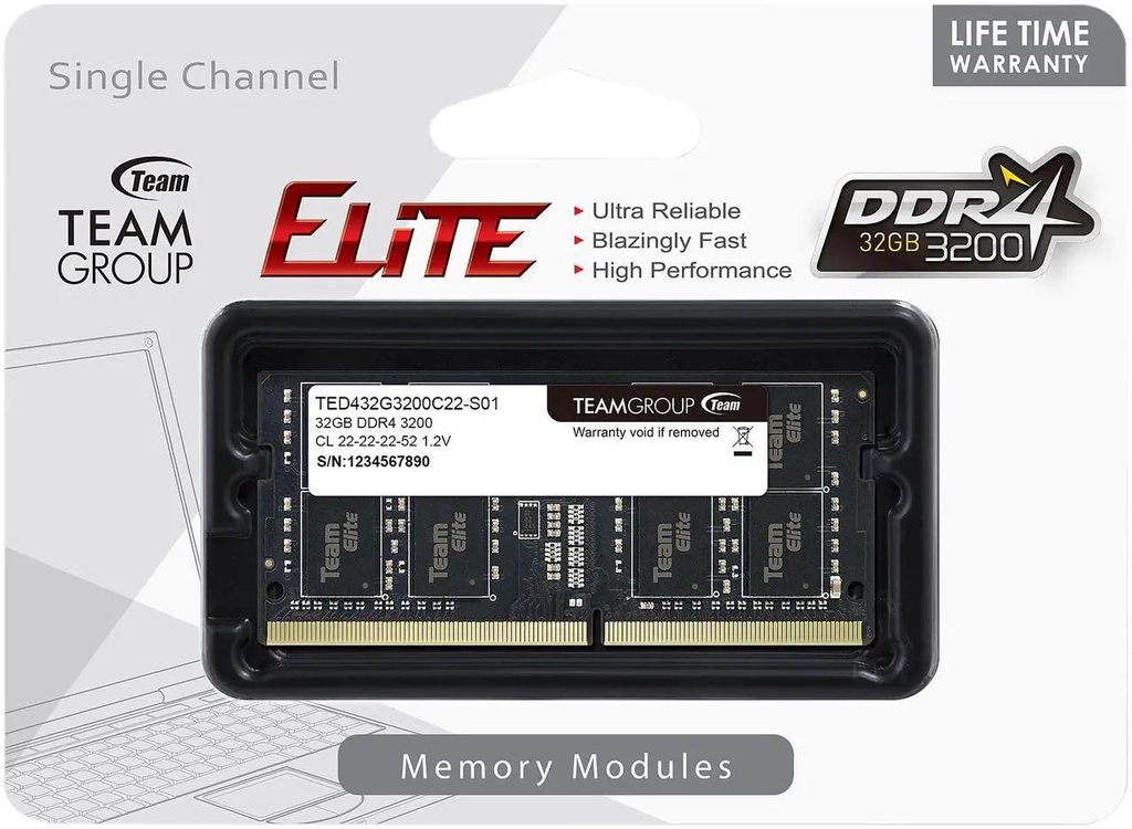 32GB 260PIN DDR4-3200 SODIMM Module