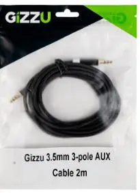 Gizzu 3.5mm 3-Pole 2m Audio Cable Poly