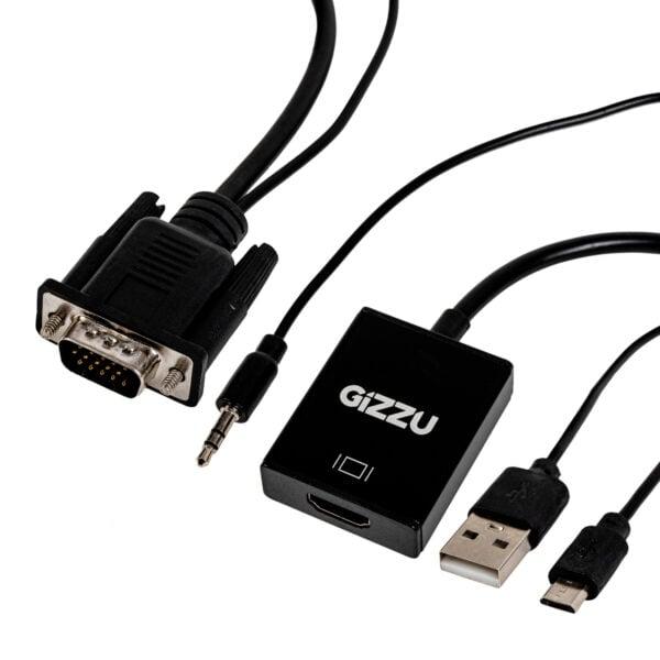 [GCPHV18] Gizzu 4K HDMI to VGA Cable 1.8m Poly