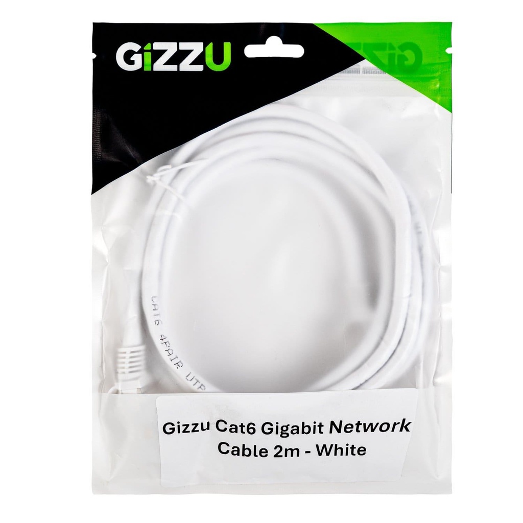 [GCPCAT6002-WH] Gizzu CAT6 0.2m Fly Lead White