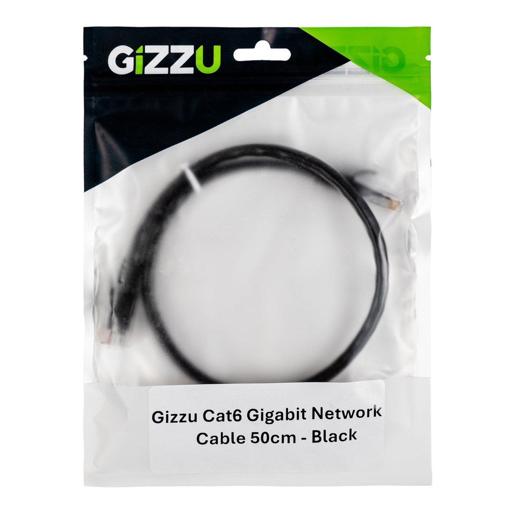 [GCPCAT6002-BK] Gizzu CAT6 0.2m Fly Lead Black