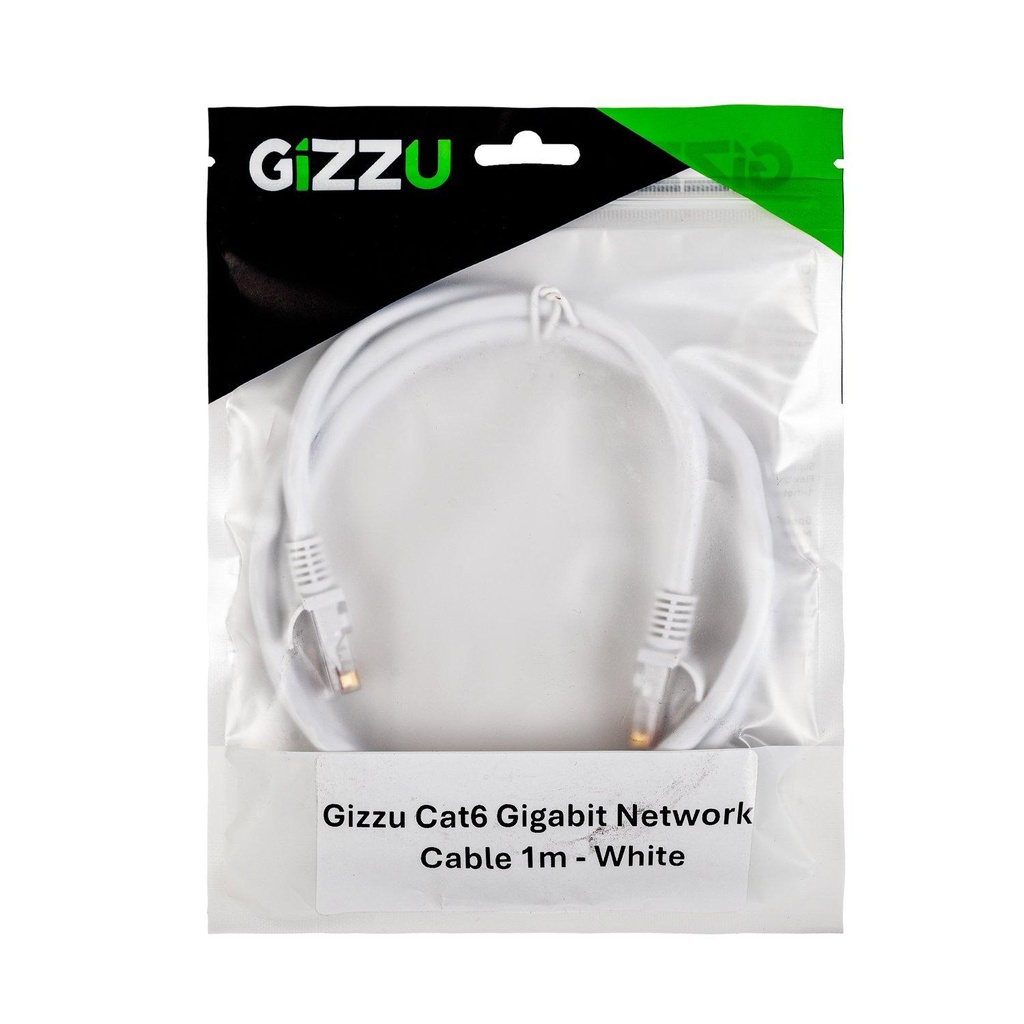 [GCPCAT6010-WH] Gizzu CAT6 1m Fly Lead White
