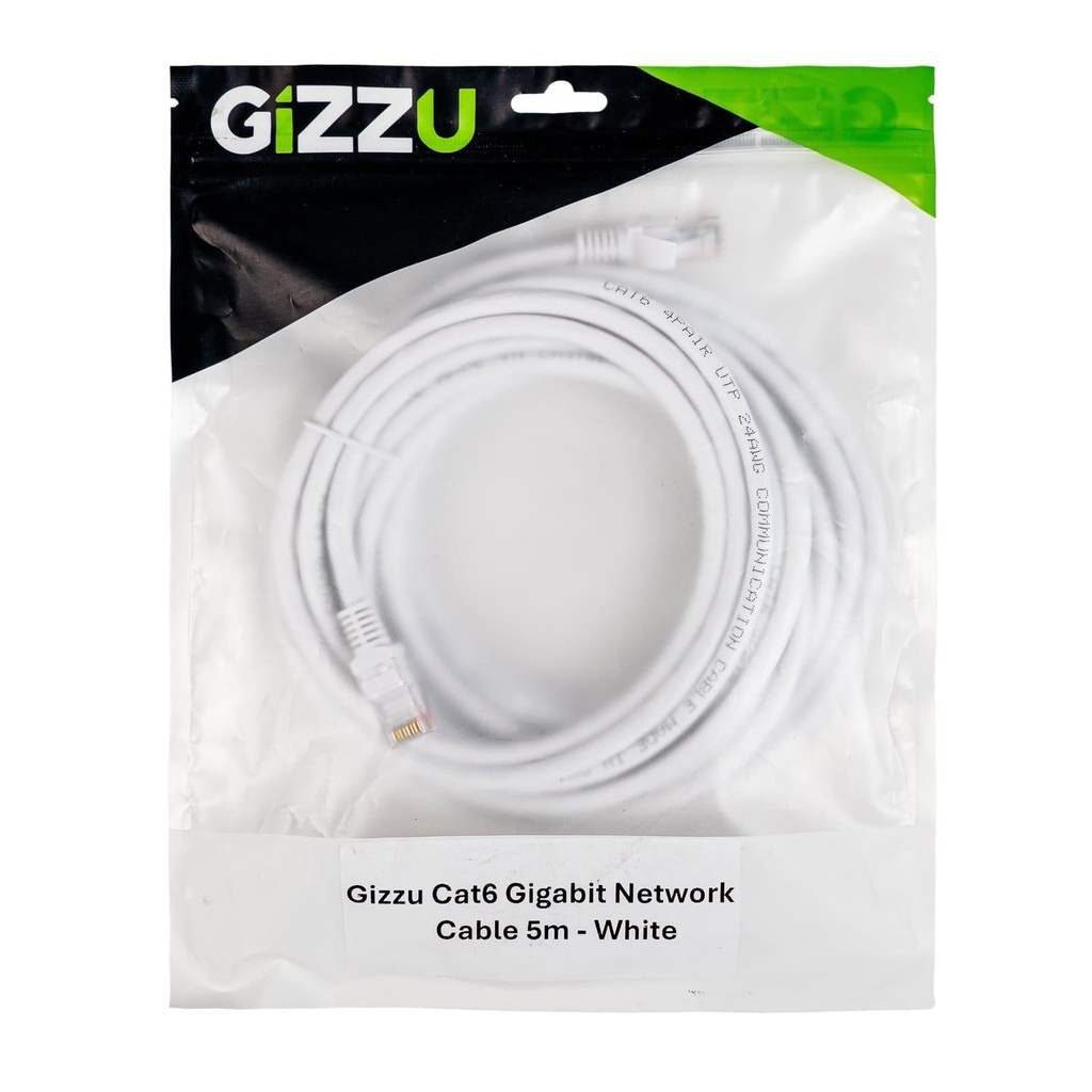 [GCPCAT6050-WH] Gizzu CAT6 5m Fly Lead White