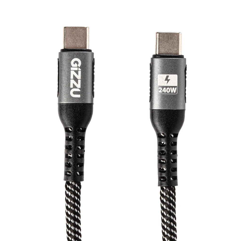 [GCPCC240048G-01] Gizzu Type-C to Type-C 480Mps 240W Cable 1M Poly