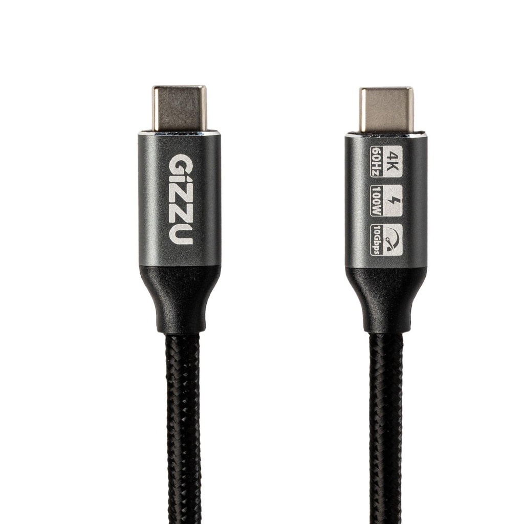 Gizzu Type-C 3.2 to Type-C 10Gbps 100W Cable 2M Poly 
