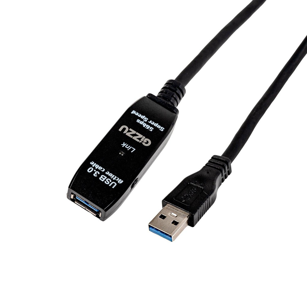 [GCPU3UE10A] Gizzu USB3.0 10m Active Extension Cable Poly