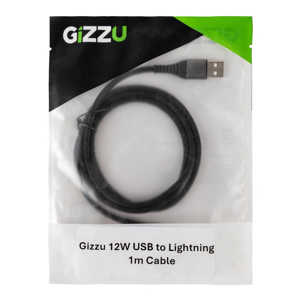 [GCPU2L012-02] Gizzu USB-A to Lightning 12W Cable 2M Poly