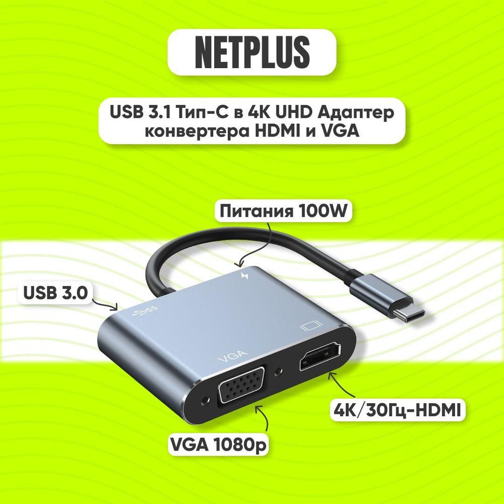 Gizzu Type-C to VGA | 4K HDMI | USB3.0 | PD