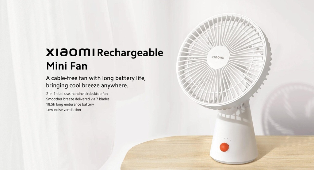 [BHR6089GL] Xiaomi Rechargeable Mini Fan