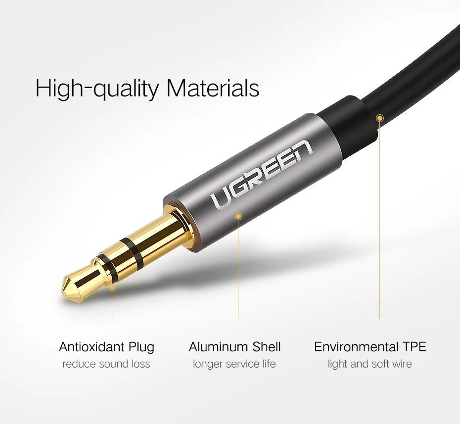 [AV119-10732] UGREEN 3.5mm Male to 3.5mm Male Cable 0.5m (Black)