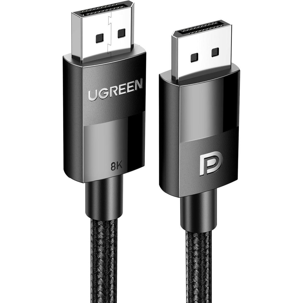 [DP114-80393] UGREEN DP 1.4 Male to Male Plastic Case Braided Cable 3m
