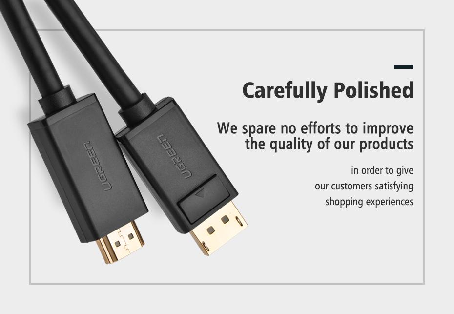 [DP101-10202] UGREEN DP Male to HDMI Male Cable 2m (Black)