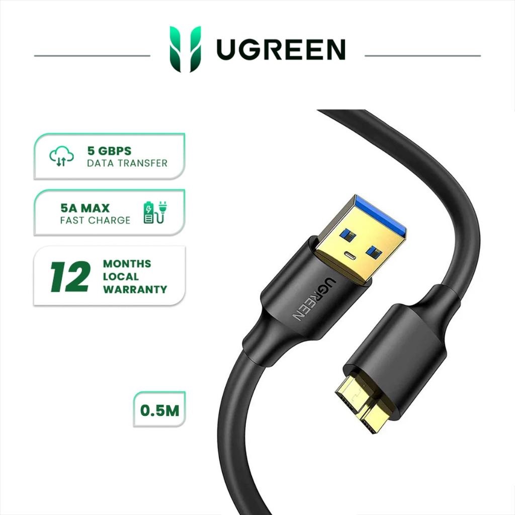 [US130-10841] UGREEN USB 3.0 A Male to Micro USB 3.0 Male Cable 1m (Black)
