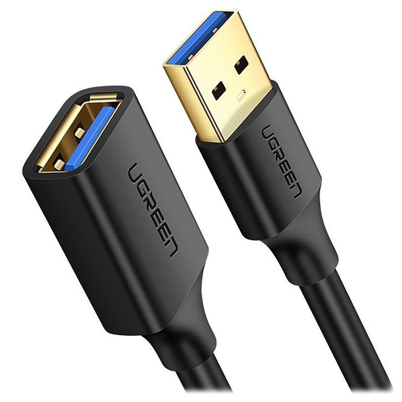 [US129-10368] UGREEN USB-A Male to USB-A Female Extension Cable Black 1m