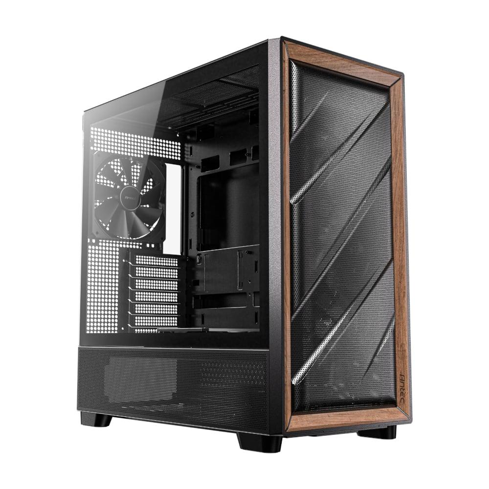 [FLUX] Antec FLUX E-ATX | ATX | Micro-ATX | ITX Mid-Tower Gaming Chassis Wood Front Panel- Black