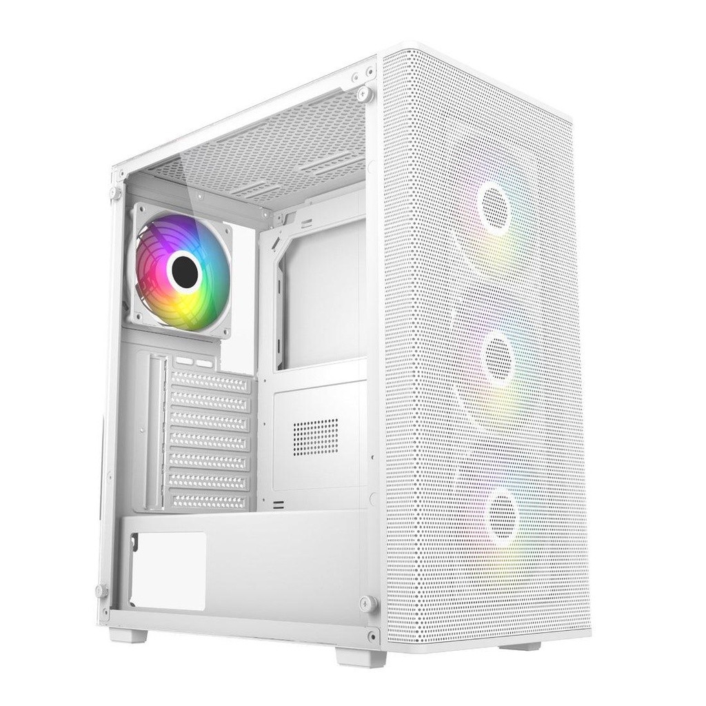 [M220-WA] FSP M220 ATX Mid Tower Gaming Chassis - White 