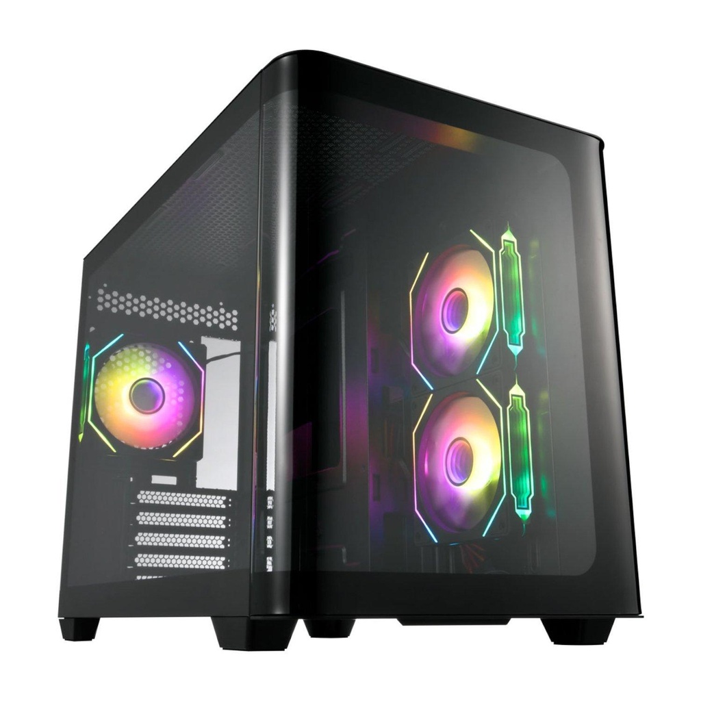 [S380-BA] FSP S380 M-ATX Mid Tower Gaming Chassis - Black