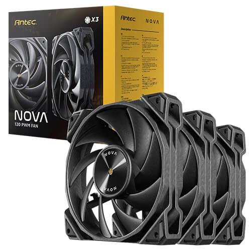 [NOVA_120_3PK] Antec NOVA PWM 120mm Case Fan 3 Pack Black