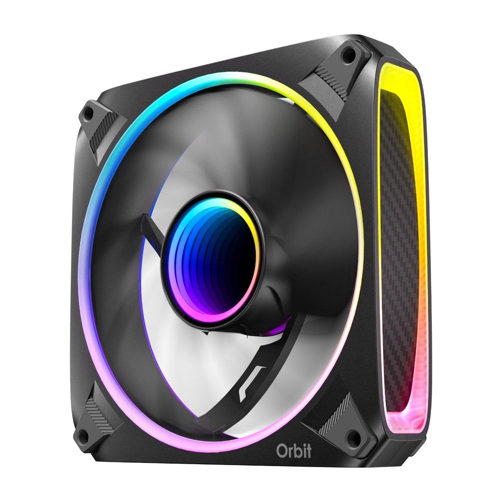 [ORBIT_120_3PK] Antec ORBIT PWM 120mm ARGB Infinity Mirror Case Fan 3 Pack Black