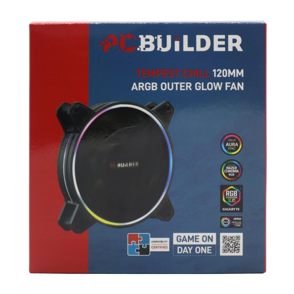 [PCB-CF-TEMP-O120] PCBuilder Tempest Chill 120MM ARGB Outer Glow Fan 