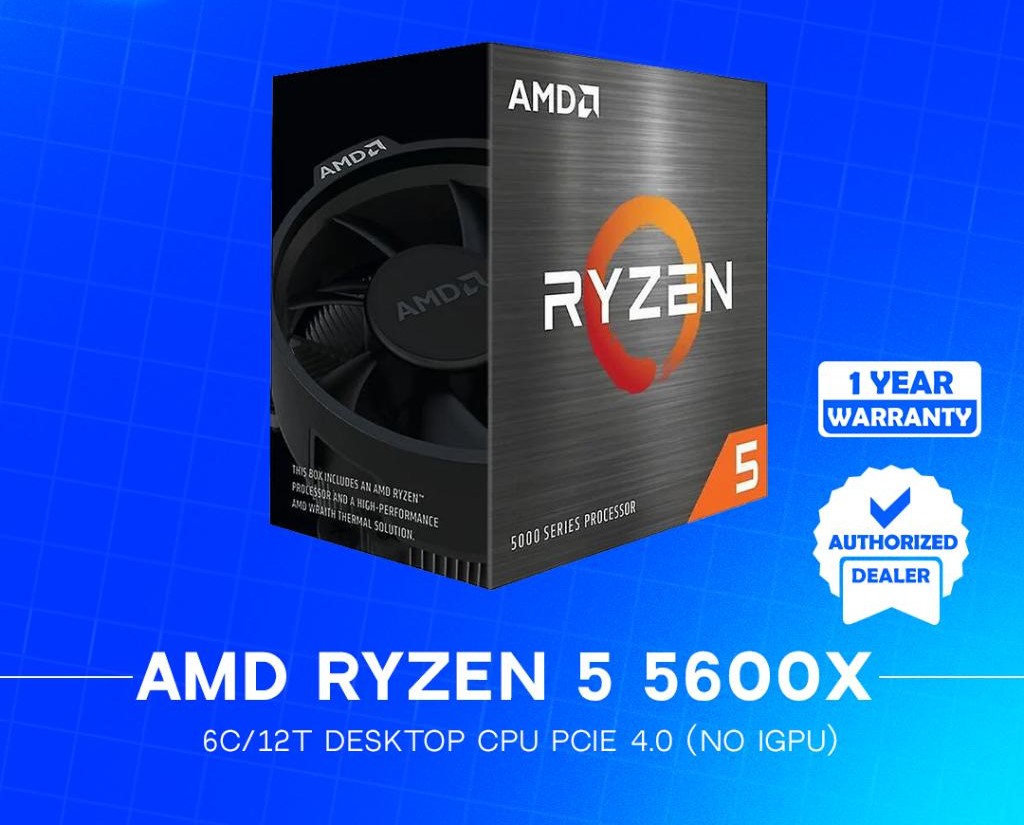 AMD RYZEN 5 5600X 6-Core 3.7GHz  AM4 CPU 