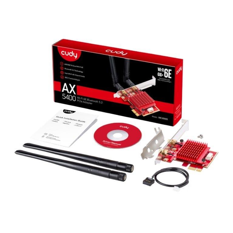 [WE3000S] Cudy AX5400 WiFi 6E PCI Express Adapter 