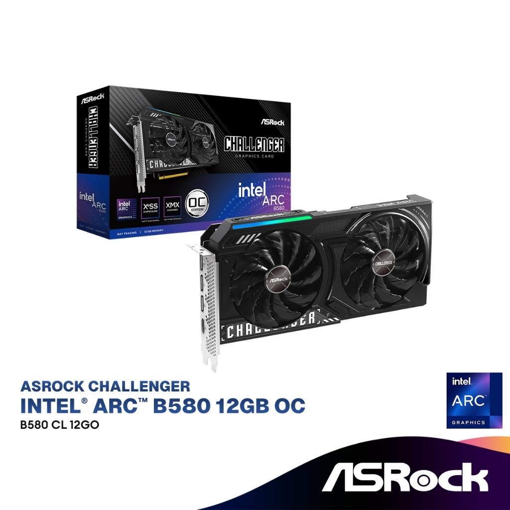 [90-GA5LZZ-00UANF] ASRock Intel ARC B580 Challenger 12GB OC Graphics Card