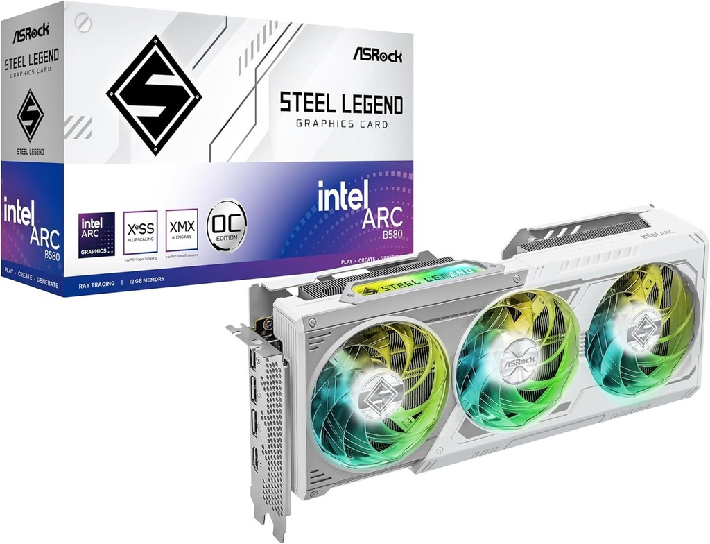 [90-GA5CZZ-00UANF] ASRock Intel ARC B580 Steel Legend 12GB OC Graphics Card