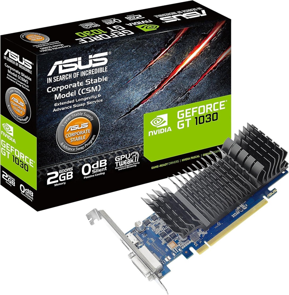 [GT1030-2G-BRK] ASUS Nvidia GeForce GT1030 2GB Graphics Card