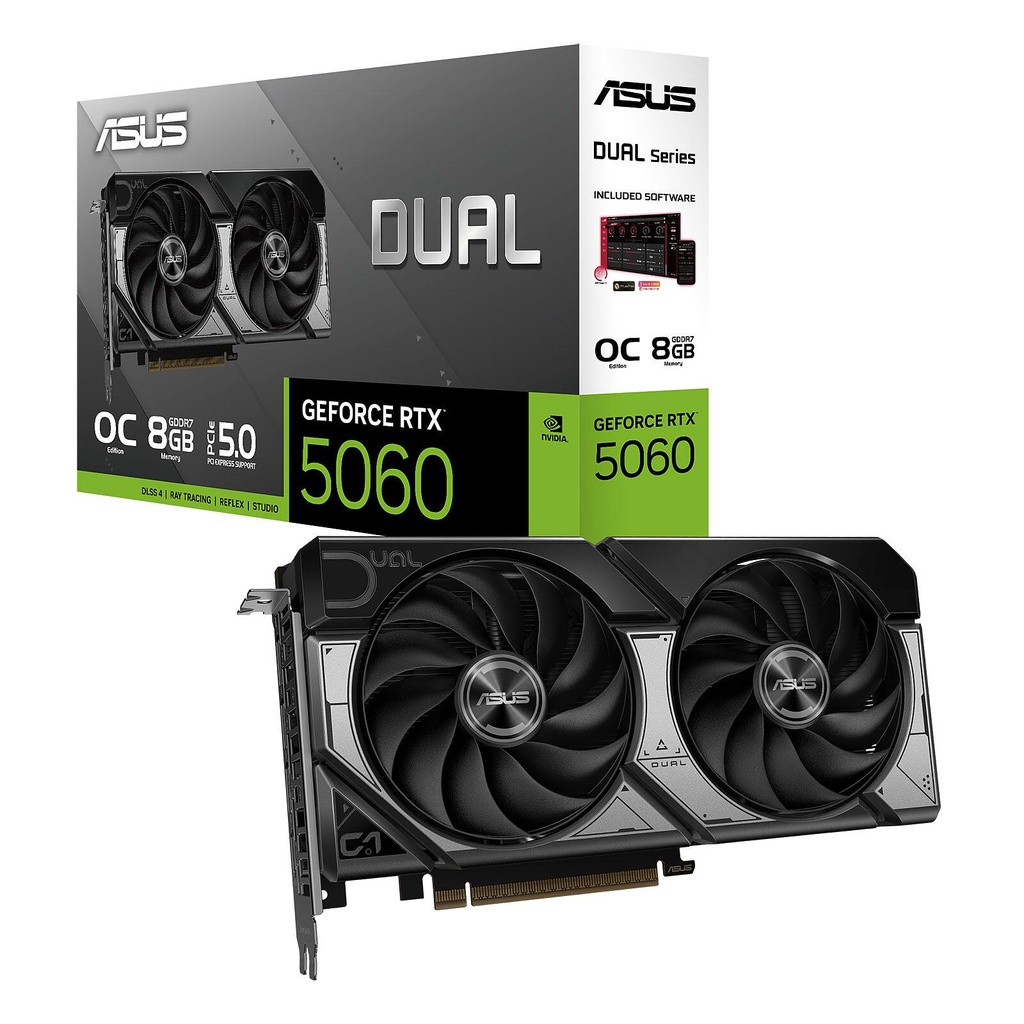 [DUAL-RTX5060TI-O16G] ASUS Nvidia GeForce RTX 5060TI Dual OC 16G Graphics Card