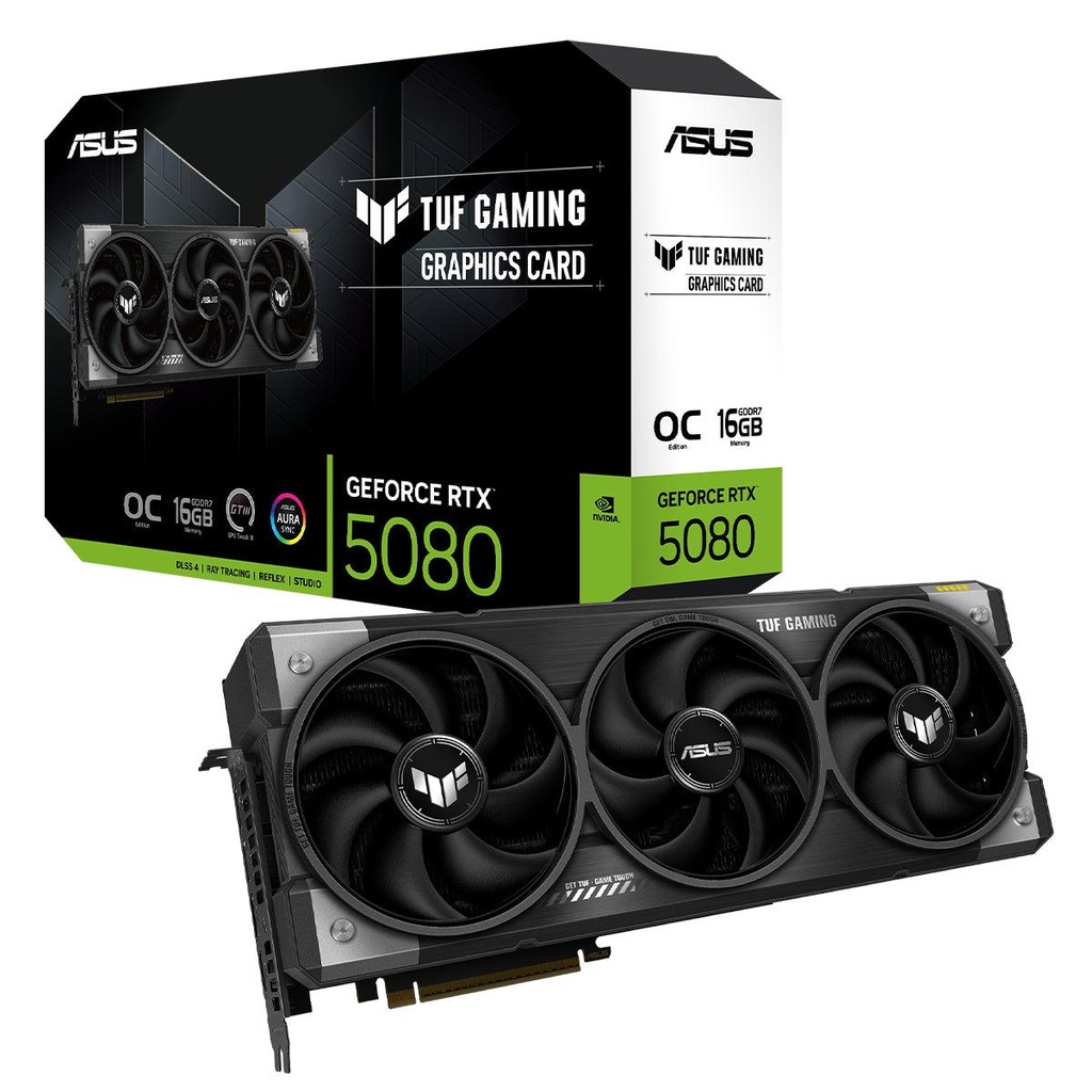 [TUF-RTX5080-O16G-GAMING] ASUS Nvidia Geforce RTX 5080 TUF Gaming OC 16GB GDDR7 Graphics Card